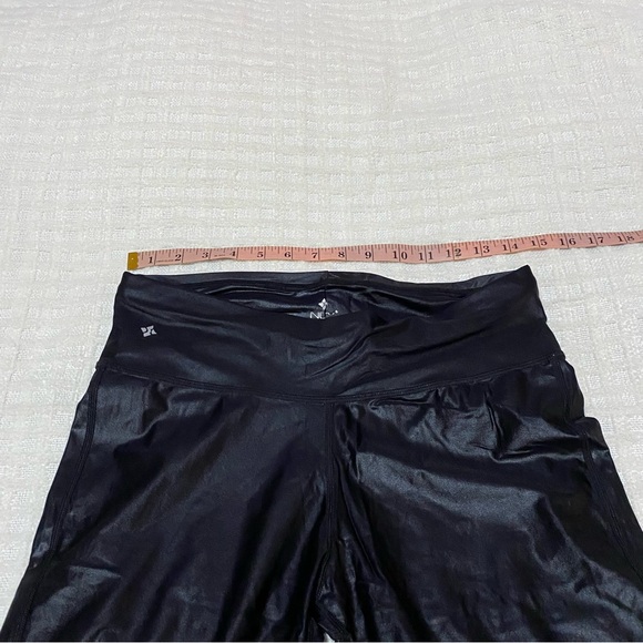 NUX black shiny leggings with lace detailing - Picture 7 of 9